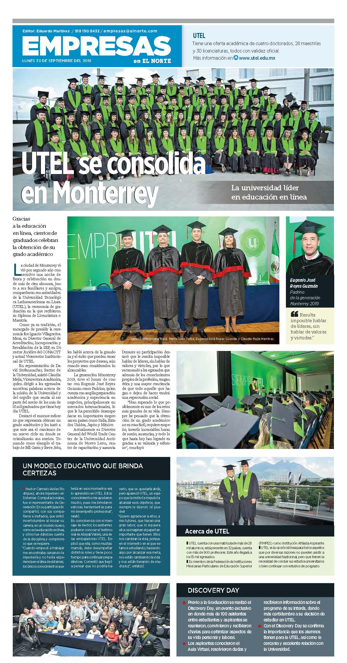 UTEL se consolida en Monterrey